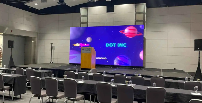 LED Video Wall Rental Texas for events with bright video display